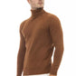 Alpha Studio Brown Alpaca Men Sweater