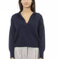 Alpha Studio Blue Wool Women Sweater