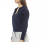 Alpha Studio Blue Wool Women Sweater