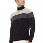 Alpha Studio Black Viscose Men Sweater