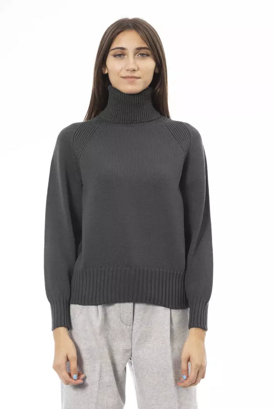 Alpha Studio Green Wool Women Sweater