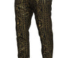 Dolce & Gabbana Black Gold Jacquard Dress Trouser Pants