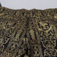 Dolce & Gabbana Black Gold Jacquard Dress Trouser Pants