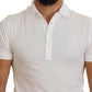 Dolce & Gabbana White Cotton Logo Short Sleeve Polo T-shirt