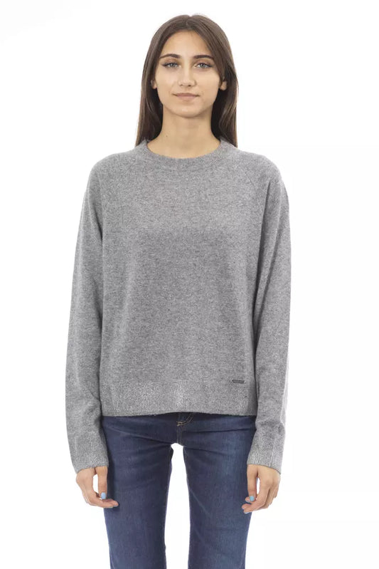 Baldinini Trend Gray Wool Women Sweater