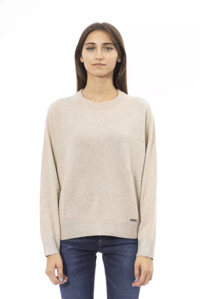 Baldinini Trend Beige Cashmere Women Sweater