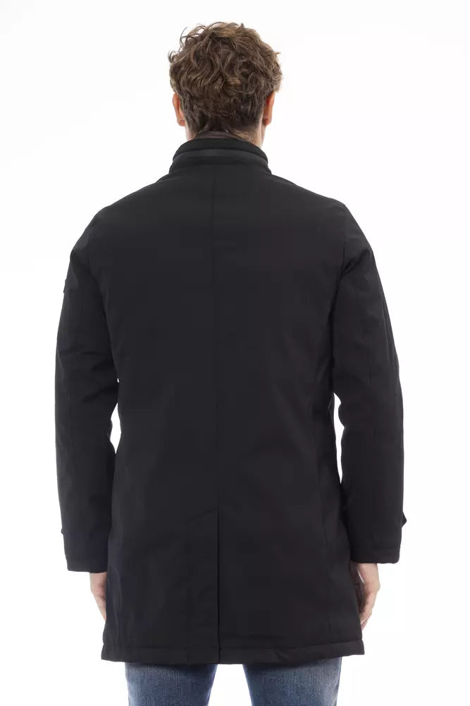 Baldinini Trend Black Polyester Men Jacket