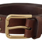 Dolce & Gabbana Elegant Leather Belt with Metal Buckle