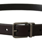 Dolce & Gabbana Elegant Dark Brown Leather Belt