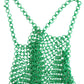 Dolce & Gabbana Emerald Halter Cropped Tank Top