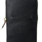Dolce & Gabbana Black Leather Men Purse Double Belt Strap Bracelet Bag