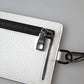 Dolce & Gabbana Elegant White Leather Cardholder Lanyard