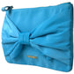 Twinset Elegant Silk Clutch with Bow Accent