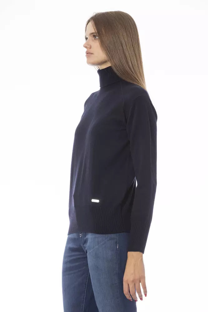 Baldinini Trend Blue Wool Women Sweater