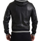 Dolce & Gabbana Elegant Black Leather Bomber Jacket