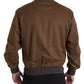 Dolce & Gabbana Elegant Brown Cashmere Bomber Jacket