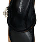Dolce & Gabbana Black Brown Calf Leopard Heel Mary Jane Pump Shoes