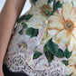 Dolce & Gabbana Multicolor Floral Lace V Neck Blouse