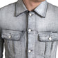 Dolce & Gabbana Elegant Gray Cotton Stretch Denim Jacket