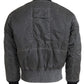 MM6 Maison Margiela Elegant Gray Bomber Jacket Full Zip Closure