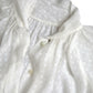 Dolce & Gabbana White Silk Sheer Tied Neck Polka Dots Blouse