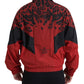 Dolce & Gabbana Red Leopard Zip Sweater Jacket