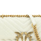 PINKO Elegant White Mini Love Shoulder Bag Womens Shoulder Bag