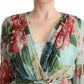 Dolce & Gabbana Floral Silk Midi Wrap Dress