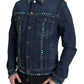 Dolce & Gabbana Embellished Turquoise Denim Jacket