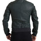 Dolce & Gabbana Emerald Green Goatskin Bomber Jacket