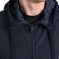 Dolce & Gabbana Elegant Blue Hooded Sweatshirt with Zip Closure