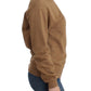 John Galliano Chic Brown Crewneck Cotton Sweater