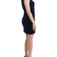 John Galliano Elegant Knee-Length Blue Cotton Dress