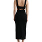 Dolce & Gabbana Glamorous Black Bodycon Midi Dress