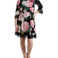 Dolce & Gabbana Enchanting Floral A-Line Dress with Sequined Detail