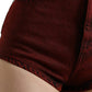 Dolce & Gabbana High Waist Red Denim Hot Pants Shorts