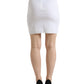 Dolce & Gabbana White Viscose High Waist Pencil Cut Mini Skirt