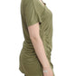 Cavalli Elegant Green Jersey Blouse with Gold Accents