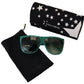Dolce & Gabbana Green Stars Acetate Square Shades Sunglasses