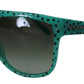 Dolce & Gabbana Green Stars Acetate Square Shades Sunglasses