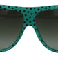 Dolce & Gabbana Green Stars Acetate Square Shades Sunglasses