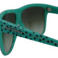 Dolce & Gabbana Green Stars Acetate Square Shades Sunglasses