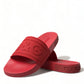 Dolce & Gabbana Radiant Red Men's Slide Sandals