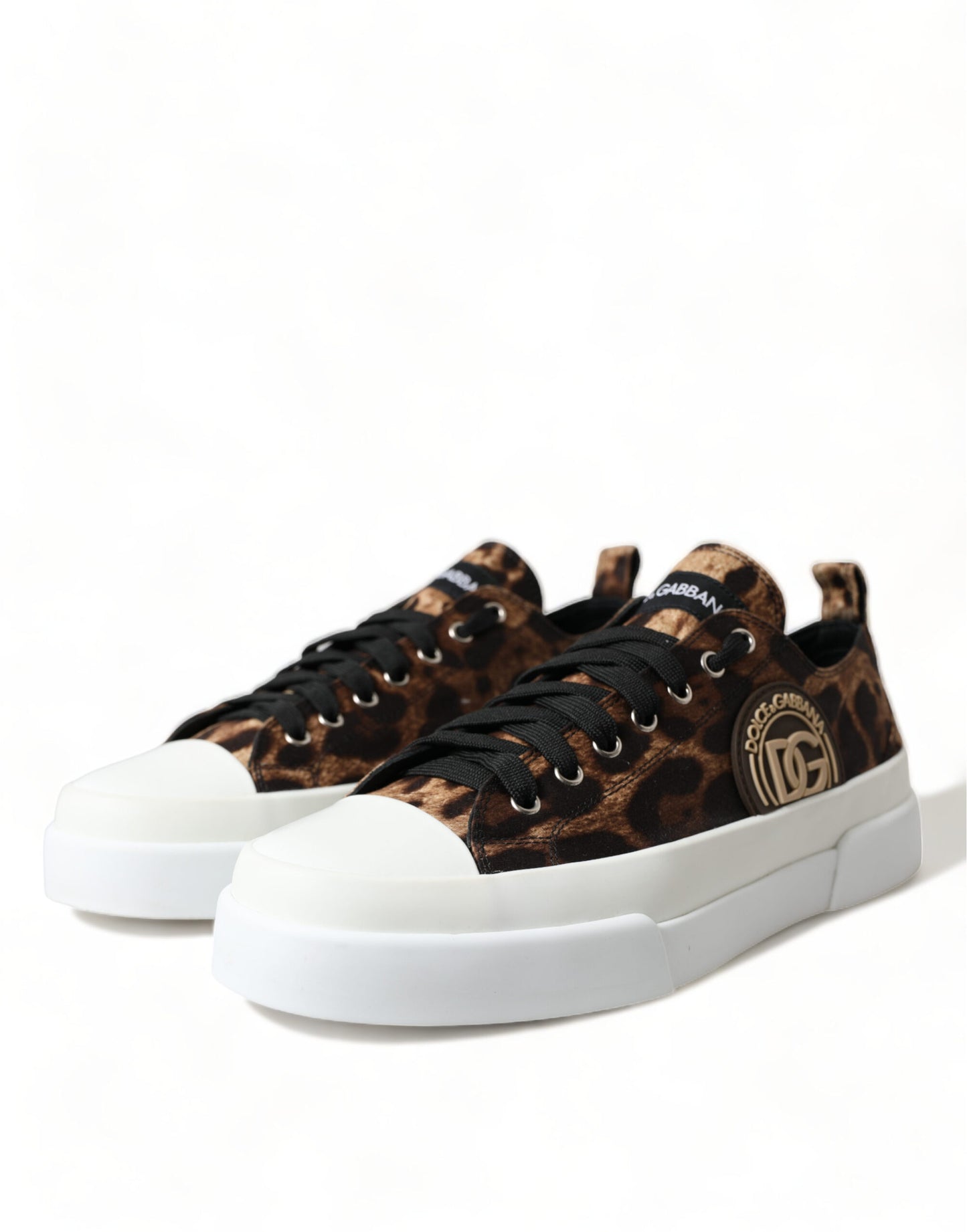 Dolce & Gabbana Elegant Leopard Print Casual Sneakers