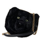 Dolce & Gabbana Exquisite Croc-Embossed Panther Shoulder Bag