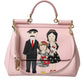 Dolce & Gabbana Chic Pink Sicily Leather Shoulder Bag