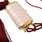 Dolce & Gabbana Exotic Pink Leather Mini Mirror Bag with Tassel