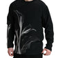 Dolce & Gabbana Black Floral Print Crewneck Pullover Sweater