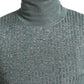 Dolce & Gabbana Green Polyester Turtleneck Pullover Sweater
