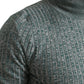 Dolce & Gabbana Green Polyester Turtleneck Pullover Sweater
